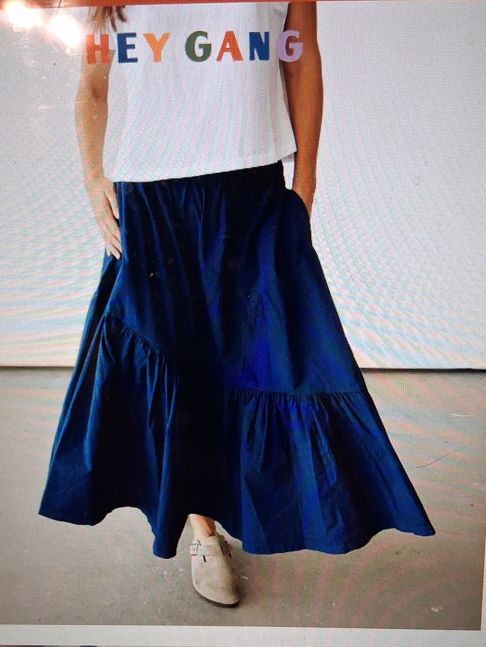 NWOT Hey Gang The Ranch Skirt Navy Blue XS/S LAST MARKDOWN, leaving town - Picture 2 of 7